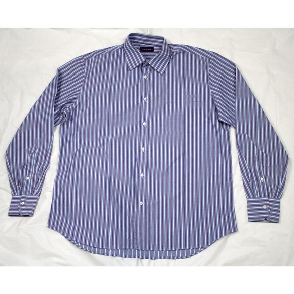 Canali Mens Long Sleeve Button Front Striped Shirt Size 42-16 1/2 - Picture 3 of 7